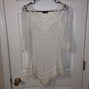 Sheer and Woven Top